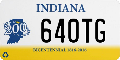 IN license plate 640TG