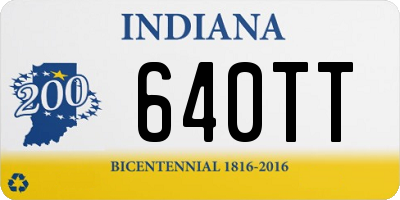 IN license plate 640TT