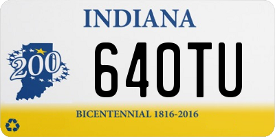 IN license plate 640TU