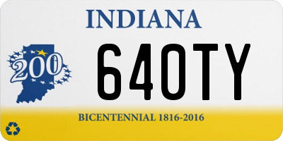 IN license plate 640TY