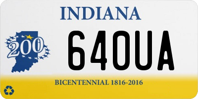 IN license plate 640UA