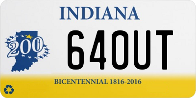 IN license plate 640UT