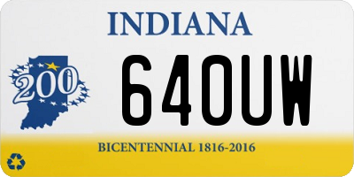 IN license plate 640UW