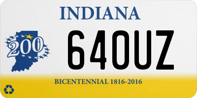 IN license plate 640UZ