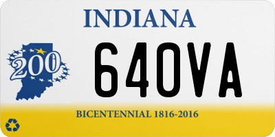 IN license plate 640VA