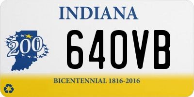 IN license plate 640VB