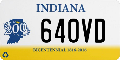 IN license plate 640VD