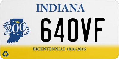 IN license plate 640VF