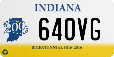 IN license plate 640VG