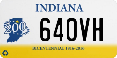 IN license plate 640VH