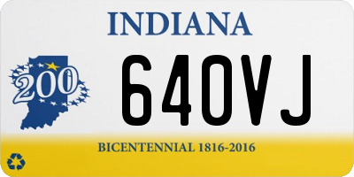 IN license plate 640VJ