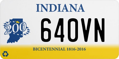 IN license plate 640VN