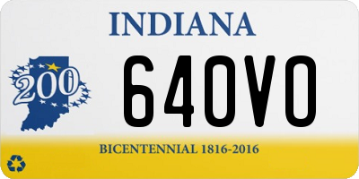 IN license plate 640VO