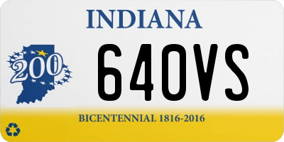 IN license plate 640VS