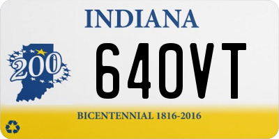 IN license plate 640VT