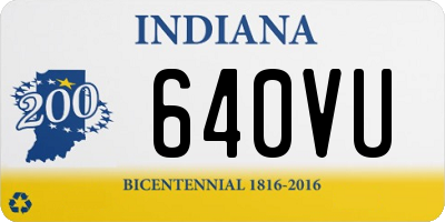 IN license plate 640VU