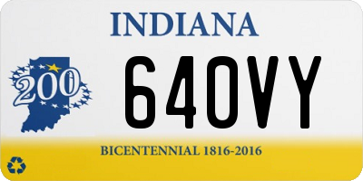 IN license plate 640VY