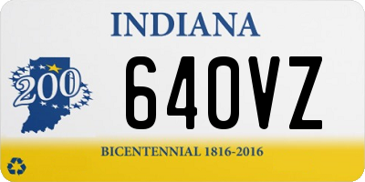 IN license plate 640VZ