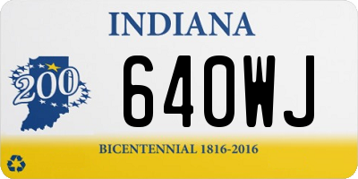 IN license plate 640WJ