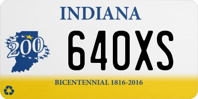 IN license plate 640XS