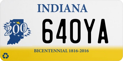 IN license plate 640YA