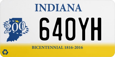 IN license plate 640YH