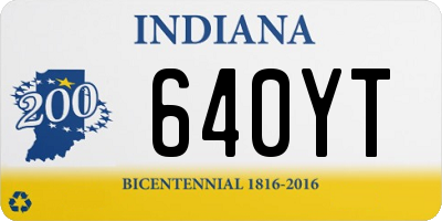 IN license plate 640YT