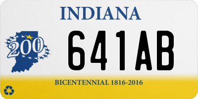 IN license plate 641AB