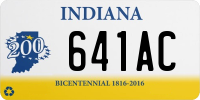 IN license plate 641AC