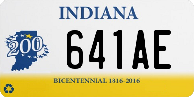 IN license plate 641AE