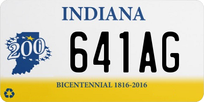 IN license plate 641AG