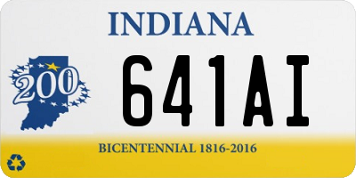 IN license plate 641AI