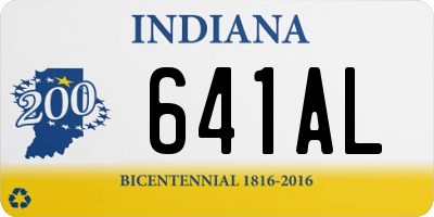 IN license plate 641AL