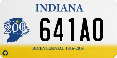 IN license plate 641AO