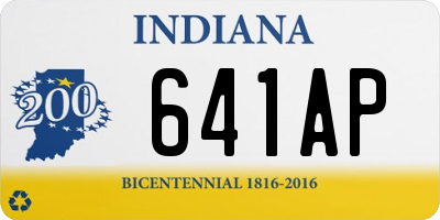 IN license plate 641AP