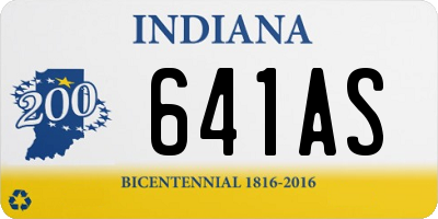 IN license plate 641AS