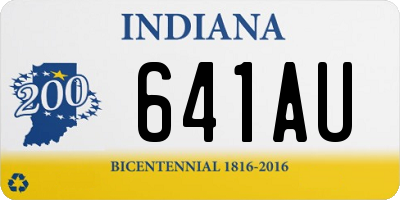 IN license plate 641AU