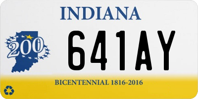 IN license plate 641AY