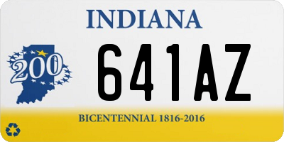 IN license plate 641AZ