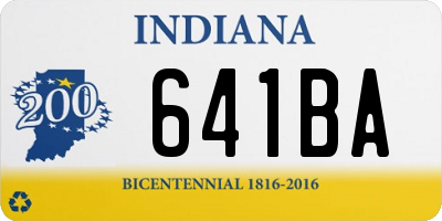 IN license plate 641BA