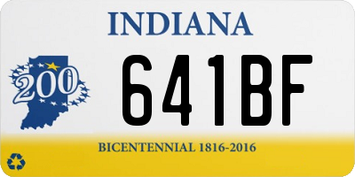 IN license plate 641BF