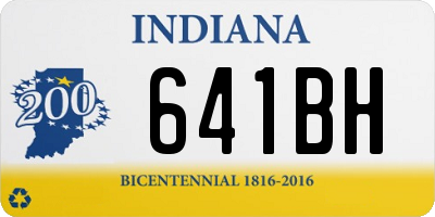 IN license plate 641BH