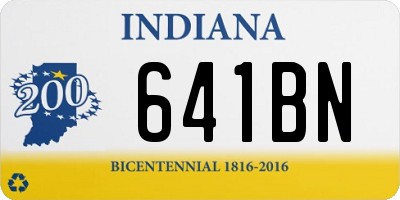 IN license plate 641BN