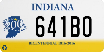 IN license plate 641BO