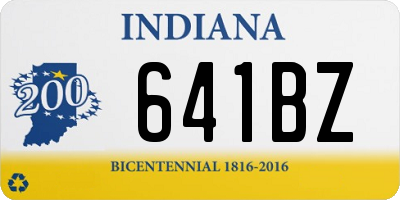 IN license plate 641BZ