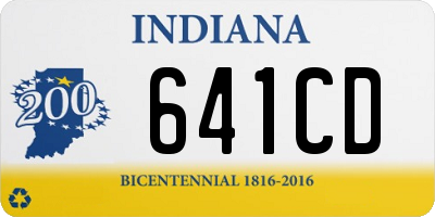 IN license plate 641CD