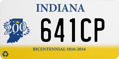 IN license plate 641CP