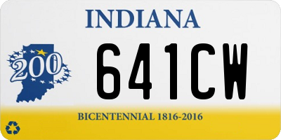 IN license plate 641CW