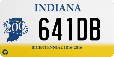 IN license plate 641DB