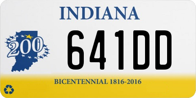 IN license plate 641DD